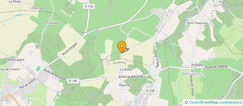 localisation de l'entreprise DUGAS FRERES ET MONTAGNE ET COMPAGNIE  GENISSAC