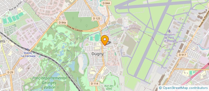 localisation de l'entreprise DUGNY TEX à DUGNY