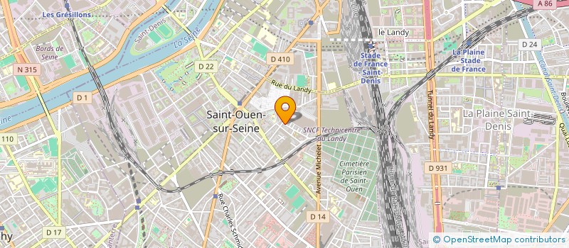 localisation de l'entreprise DUGOURGEOT SYLVAIN à SAINT-OUEN-SUR-SEINE