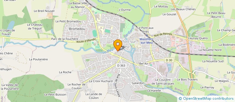 localisation de l'entreprise DUGUE à MONTFORT-SUR-MEU