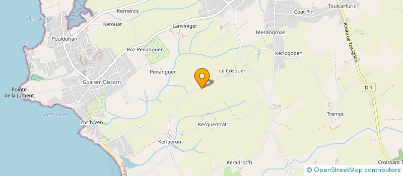 localisation de l'entreprise DUGUE ELECTROMENAGER  TREGUNC