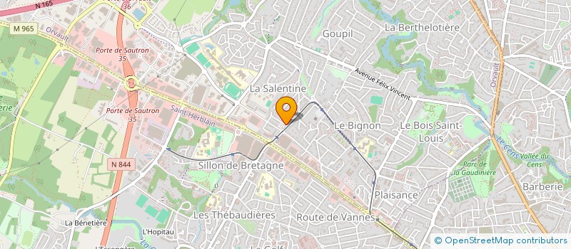 localisation de l'entreprise DUGUE IMMOBILIER à ORVAULT