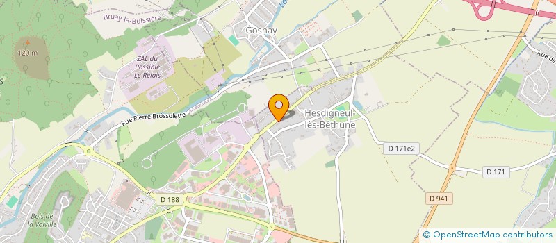 localisation de l'entreprise DUHAMEL DAVID à HESDIGNEUL-LES-BETHUNE