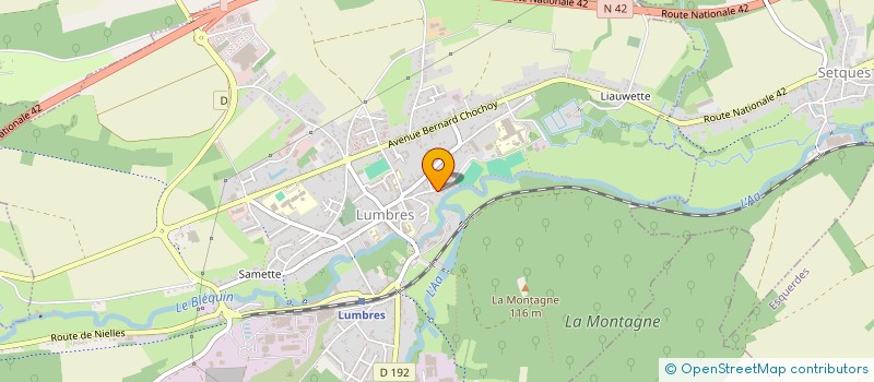 localisation de l'entreprise DUHAMEL TRAVAUX  LUMBRES