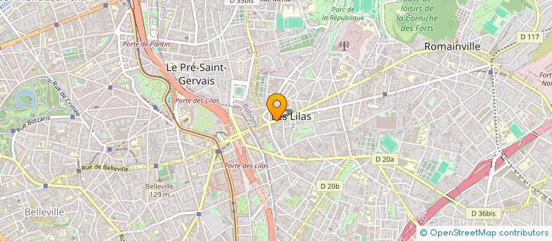 localisation de l'entreprise DUHO à LES LILAS