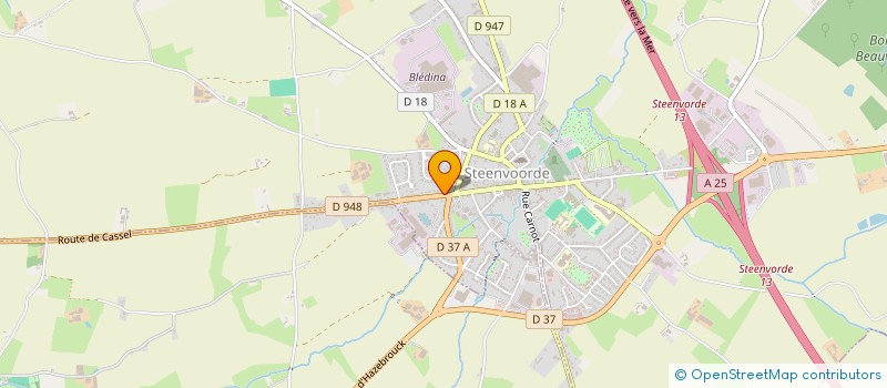 localisation de l'entreprise DUJARDIN 1  STEENVOORDE