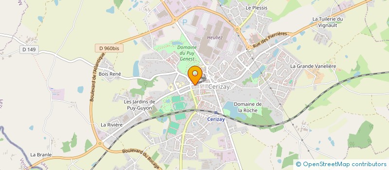 localisation de l'entreprise DUJARDIN - DEVELLE  CERIZAY