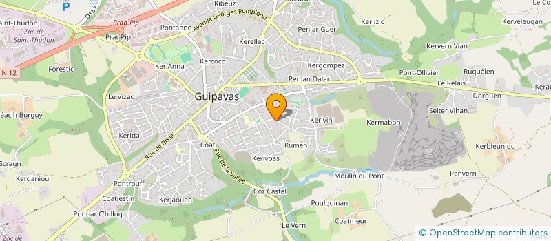 localisation de l'entreprise DUKER  GUIPAVAS