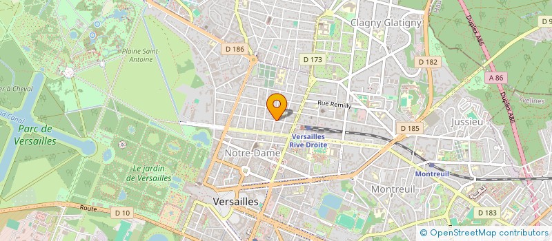 localisation de l'entreprise DULCF à VERSAILLES