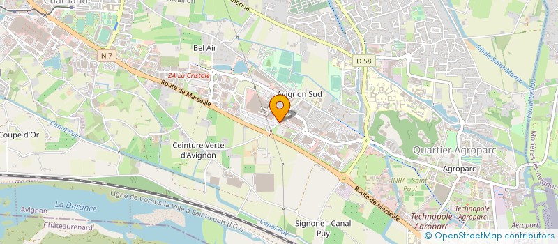 localisation de l'entreprise DULCOR  AVIGNON