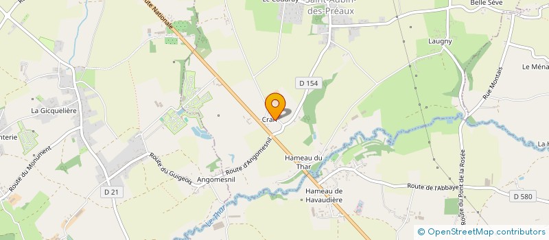 localisation de l'entreprise DULIN DESIGN PEINTURE  SAINT-AUBIN-DES-PREAUX