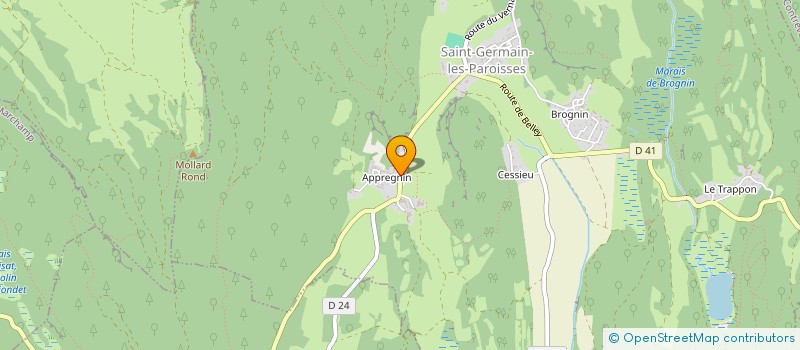 localisation de l'entreprise DULLIN APPREGNIN  SAINT-GERMAIN-LES-PAROISSES