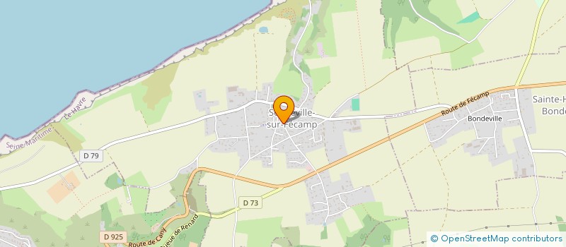 localisation de l'entreprise DULONG COUVERTURE à SENNEVILLE-SUR-FECAMP