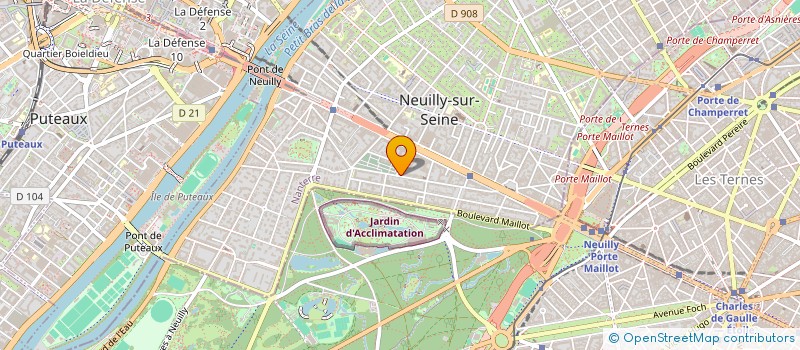 localisation de l'entreprise DULUD 92 à NEUILLY-SUR-SEINE