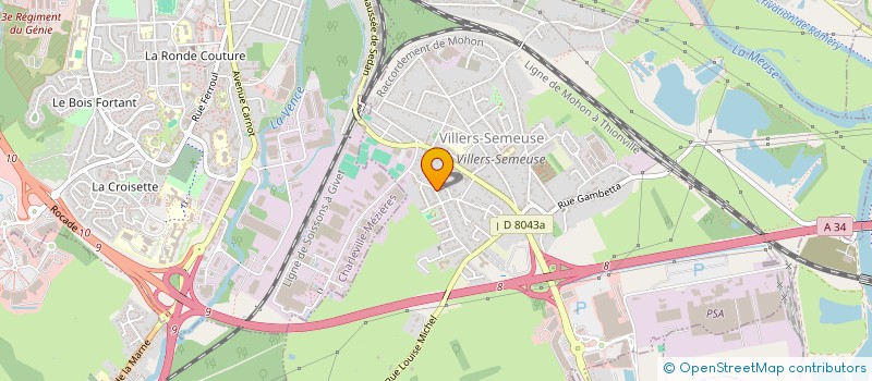 localisation de l'entreprise DUMANT  VILLERS-SEMEUSE