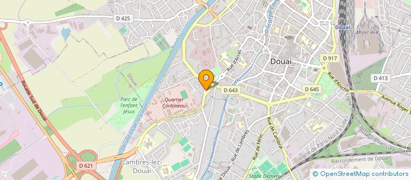 localisation de l'entreprise DUMAS - POIDEVIN à DOUAI