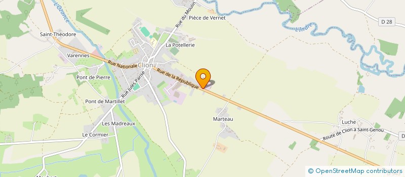 localisation de l'entreprise DUMETAL à CLION