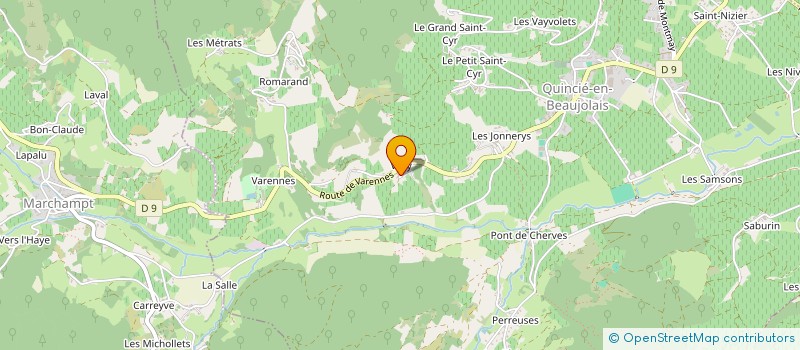 localisation de l'entreprise DUMIRE PAYSAGE à QUINCIE-EN-BEAUJOLAIS