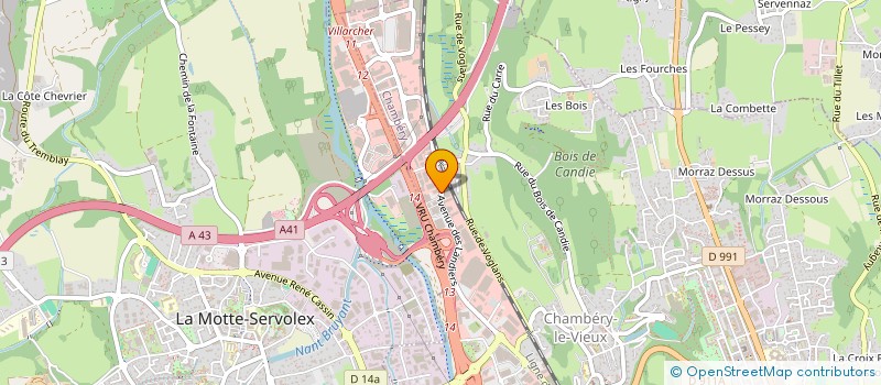 localisation de l'entreprise DUMOGET PEINTURES à CHAMBERY