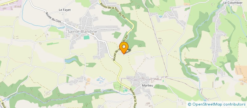 localisation de l'entreprise DUMONT BOIS ET TRANSPORTS  SAINTE-BLANDINE