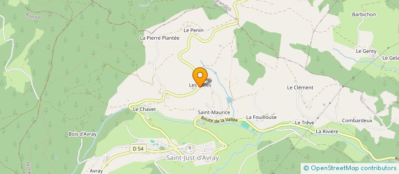 localisation de l'entreprise DUMONTET CHARLES ET GUILLAUME  SAINT-JUST-D'AVRAY