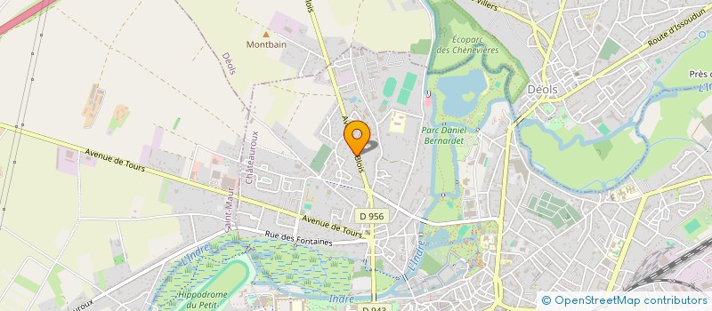 localisation de l'entreprise DUMONTET PROTHESE à CHATEAUROUX