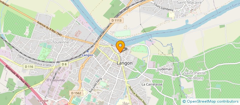 localisation de l'entreprise DUMOULIN M & GARCIA G à LANGON