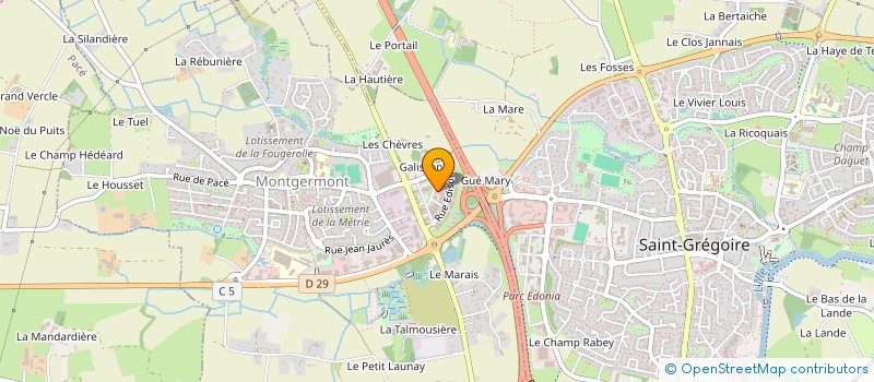 localisation de l'entreprise DUNAMIS  RENNES