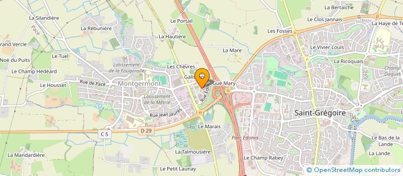 localisation de l'entreprise DUNAMIS HOSPITALITY à MONTGERMONT