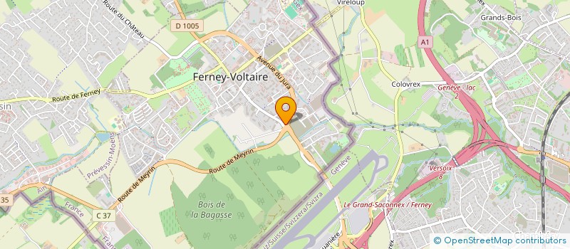 localisation de l'entreprise DUNAND BASSIN BELLEGARDIEN à FERNEY-VOLTAIRE