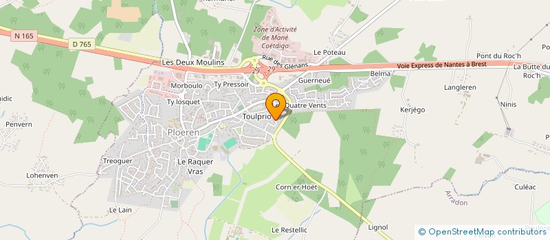 localisation de l'entreprise DUNDEE CREATION à PLOEREN