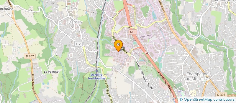 localisation de l'entreprise DUNE à DARDILLY