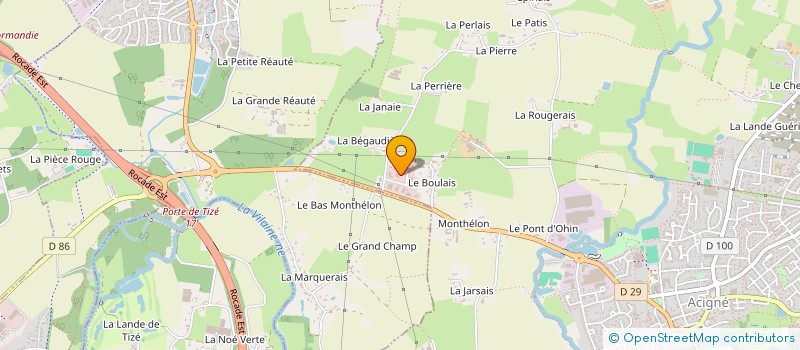 localisation de l'entreprise DUNE  ACIGNE