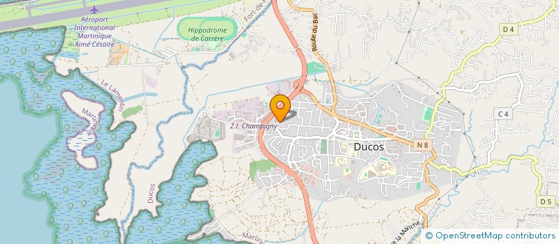localisation de l'entreprise DUNE ANTILLES SARL  DUCOS