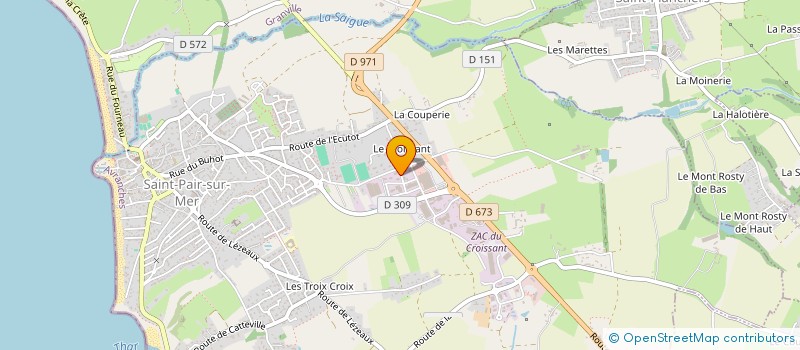 localisation de l'entreprise DUNES 1  SAINT-PAIR-SUR-MER