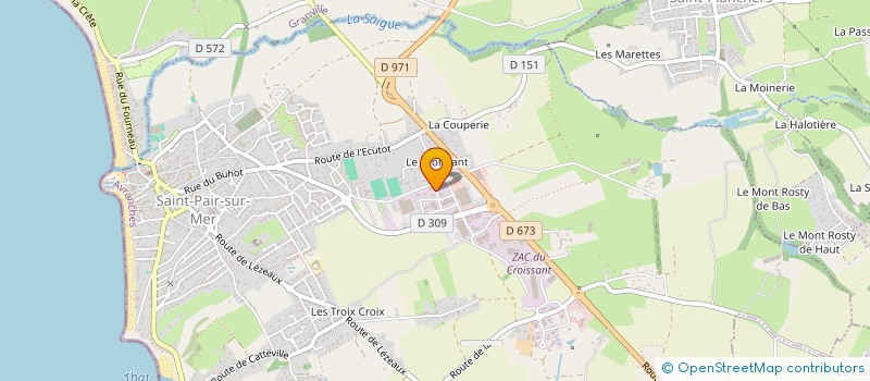 localisation de l'entreprise DUNES 2  SAINT-PAIR-SUR-MER