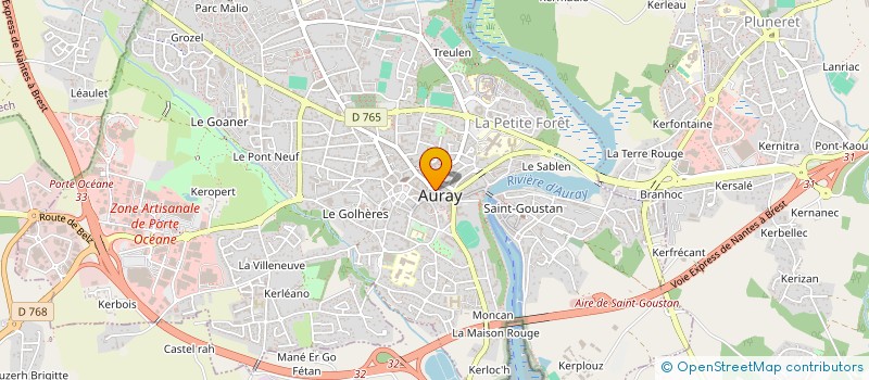localisation de l'entreprise DUNES à AURAY