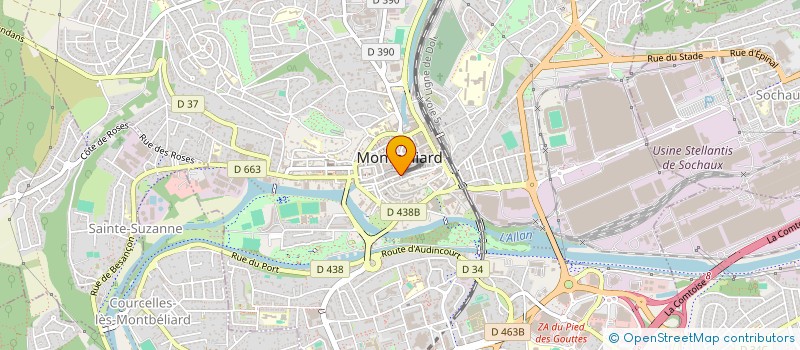 localisation de l'entreprise DUNES A DEUX  MONTBELIARD
