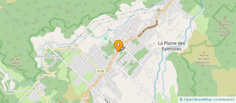 localisation de l'entreprise DUNIA METISSAGE DE L'ART MULTICULTUREL à LA PLAINE-DES-PALMISTES