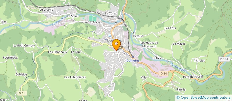 localisation de l'entreprise DUNIERES AMBULANCES  DUNIERES