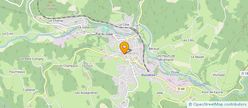 localisation de l'entreprise DUNIERES DIFFUSION à DUNIERES