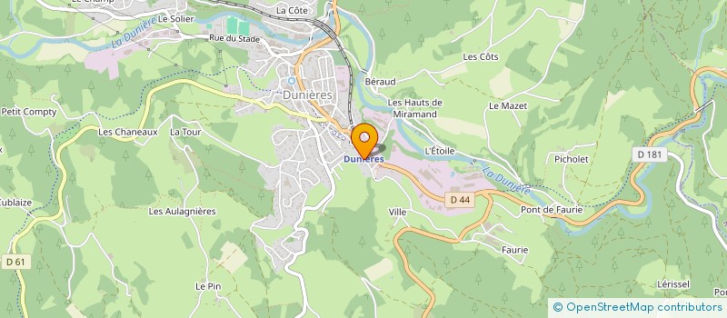 localisation de l'entreprise DUNIEROISE MOULIN  DUNIERES