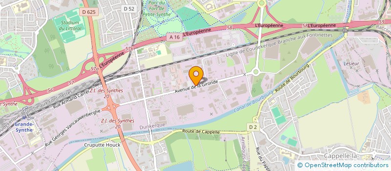 localisation de l'entreprise DUNKERQUE USINAGE  DUNKERQUE