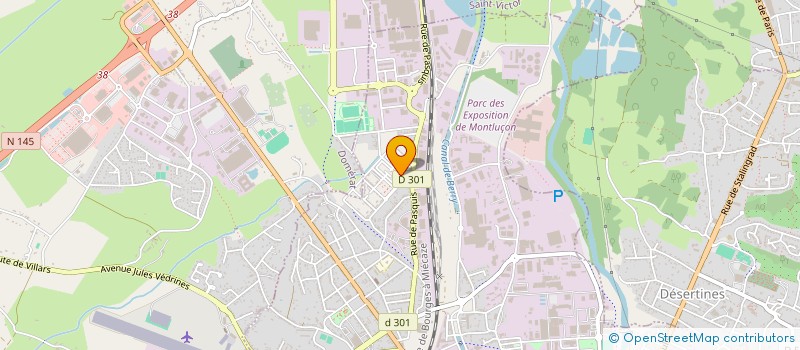 localisation de l'entreprise DUNLOP MONT QUARTIER  MONTLUCON