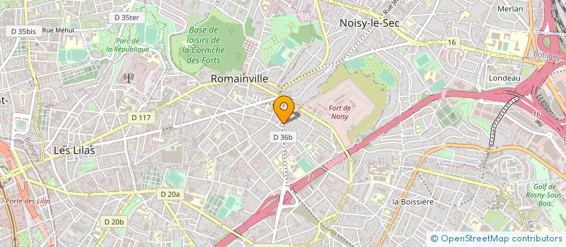 localisation de l'entreprise DUO 117 BARBUSSE à ROMAINVILLE