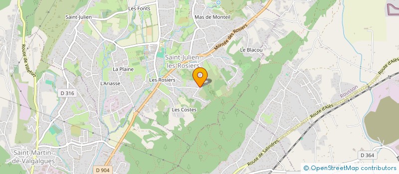 localisation de l'entreprise DUO 2 COEURS  SAINT-JULIEN-LES-ROSIERS