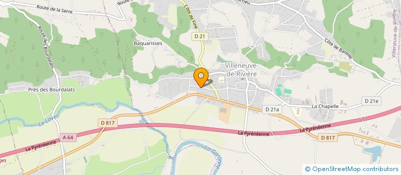 localisation de l'entreprise DUO COIFFURE  VILLENEUVE-DE-RIVIERE