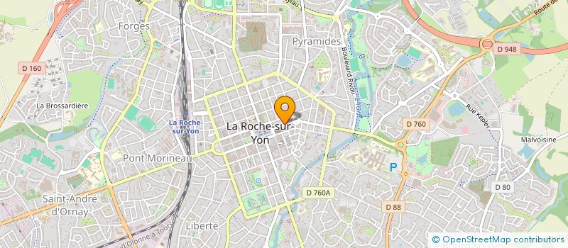 localisation de l'entreprise DUO COIFFURE à LA ROCHE-SUR-YON