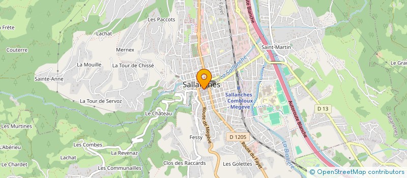 localisation de l'entreprise DUO COIFFURE  SALLANCHES