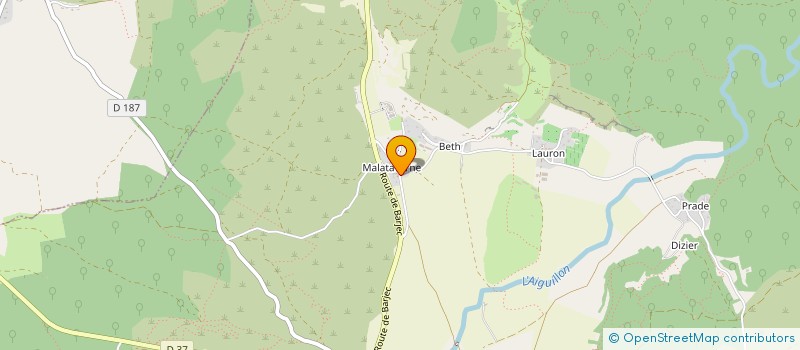 localisation de l'entreprise DUO D'ESSENCES  LUSSAN